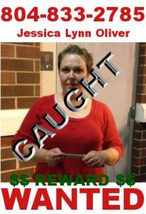 Jessica Oliver Apprehended